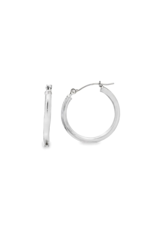 Estate White Gold Hoop Earrings
