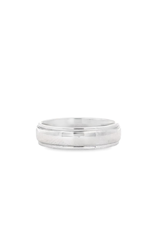 Estate 14k White Gold 4.5mm Wedding Band SIZE 3.5