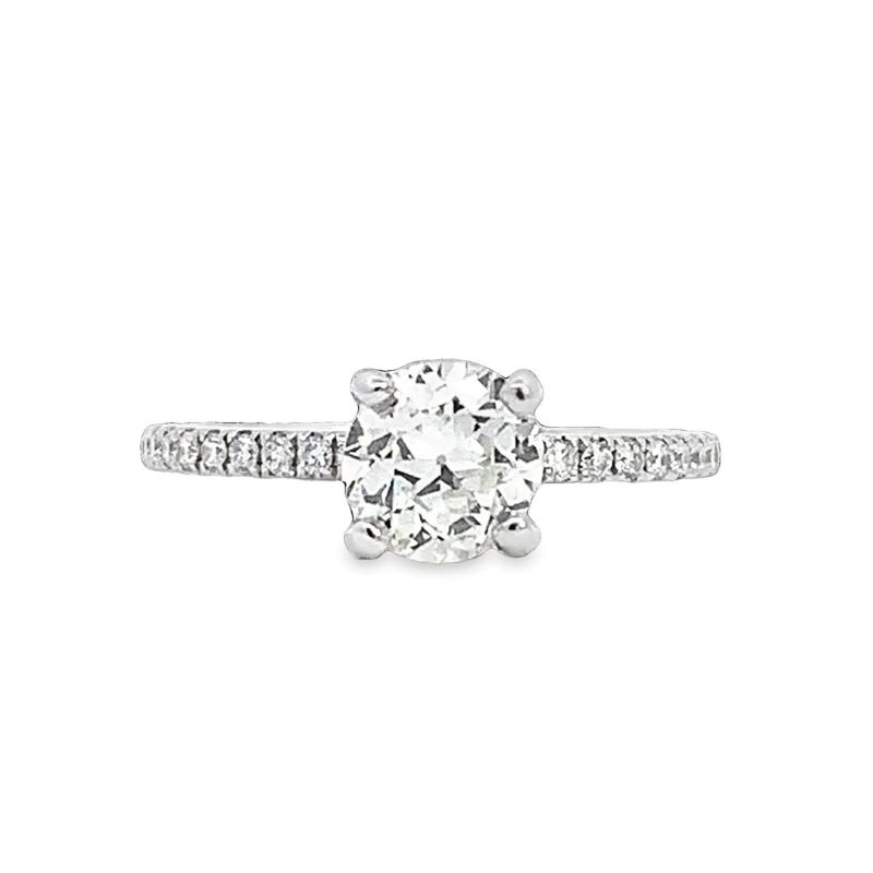 Round Center Diamond Engagement Ring Round Center Diamond Engagement Ring