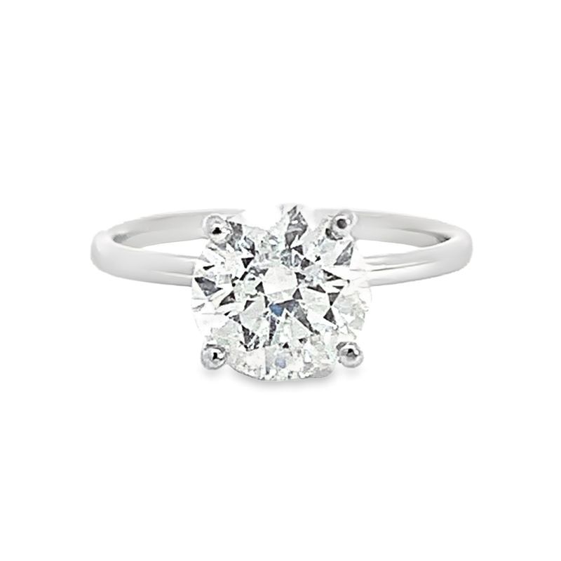 Diamond Solitaire with Hidden Halo Engagement Ring Diamond Solitaire with Hidden Halo Engagement Ring
