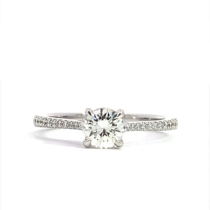 Round Center Diamond Engagement Ring Round Center Diamond Engagement Ring