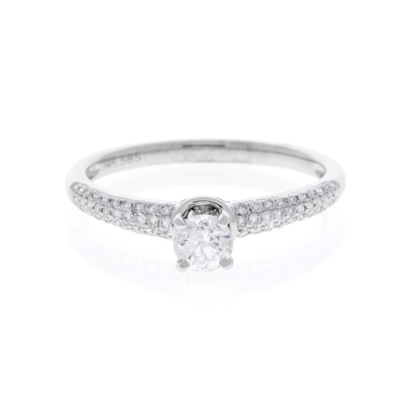 14K White Gold Diamond Engagement Ring 14K White Gold Diamond Engagement Ring