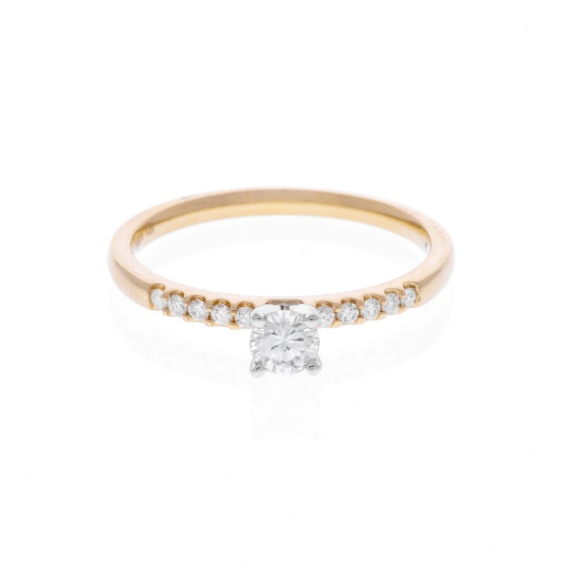 14K Yellow Gold Diamond Engagement Ring 14K Yellow Gold Diamond Engagement Ring