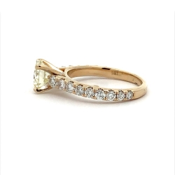14k Yellow Gold Diamond Engagement Ring thumbnail 2