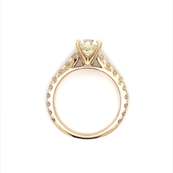 14k Yellow Gold Diamond Engagement Ring thumbnail 3