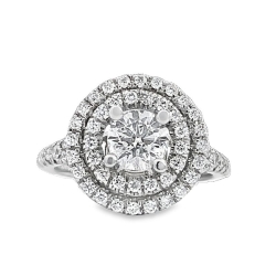 14K White Gold Diamond Engagement Ring thumbnail 1