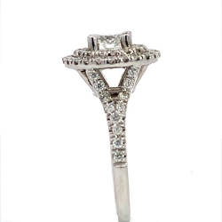 14K White Gold Diamond Engagement Ring thumbnail 4