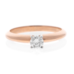 14K Rose Gold Diamond Engagement Ring