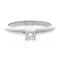 14K White Gold Diamond Engagement Ring