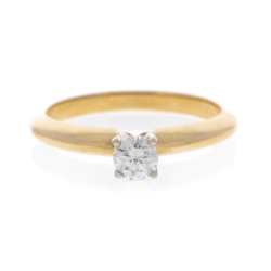 14K Yellow Gold Diamond Engagement Ring