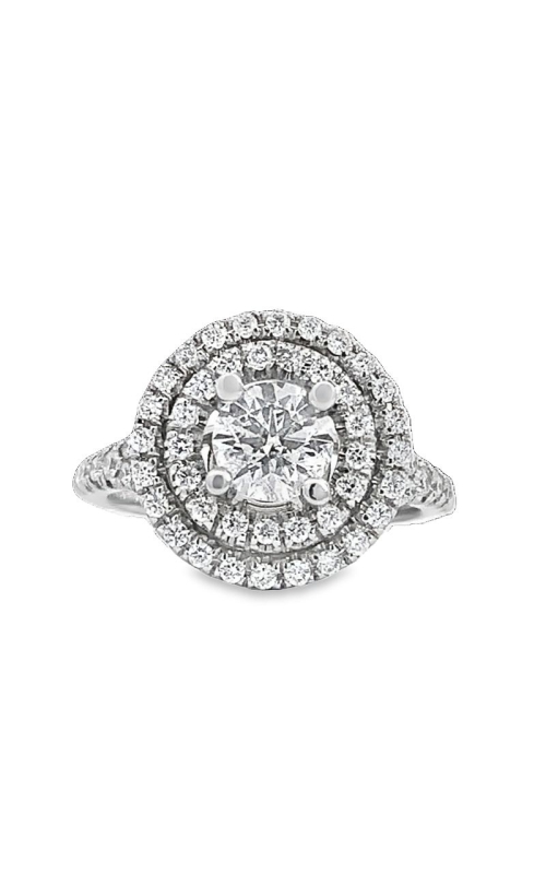 14K White Gold Diamond Engagement Ring