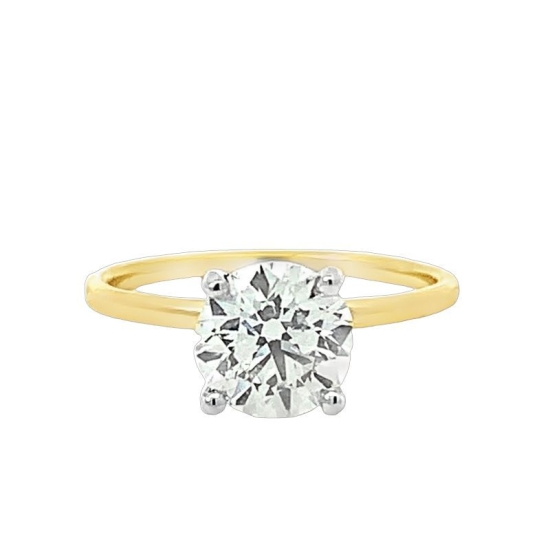 Diamond Engagement Ring with Hidden Halo