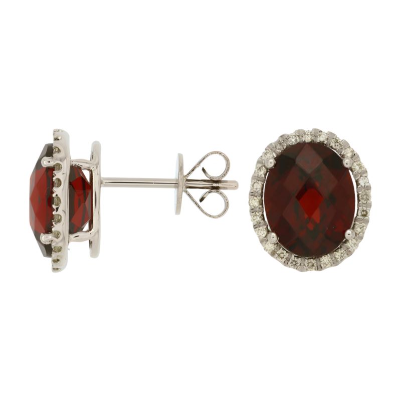 Garnet and Diamond Earrings Garnet and Diamond Earrings