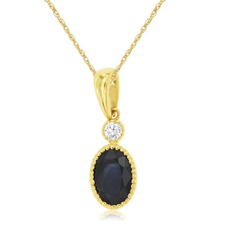 14k Yellow Sapphire & Diamond Pendant 14k Yellow Sapphire & Diamond Pendant