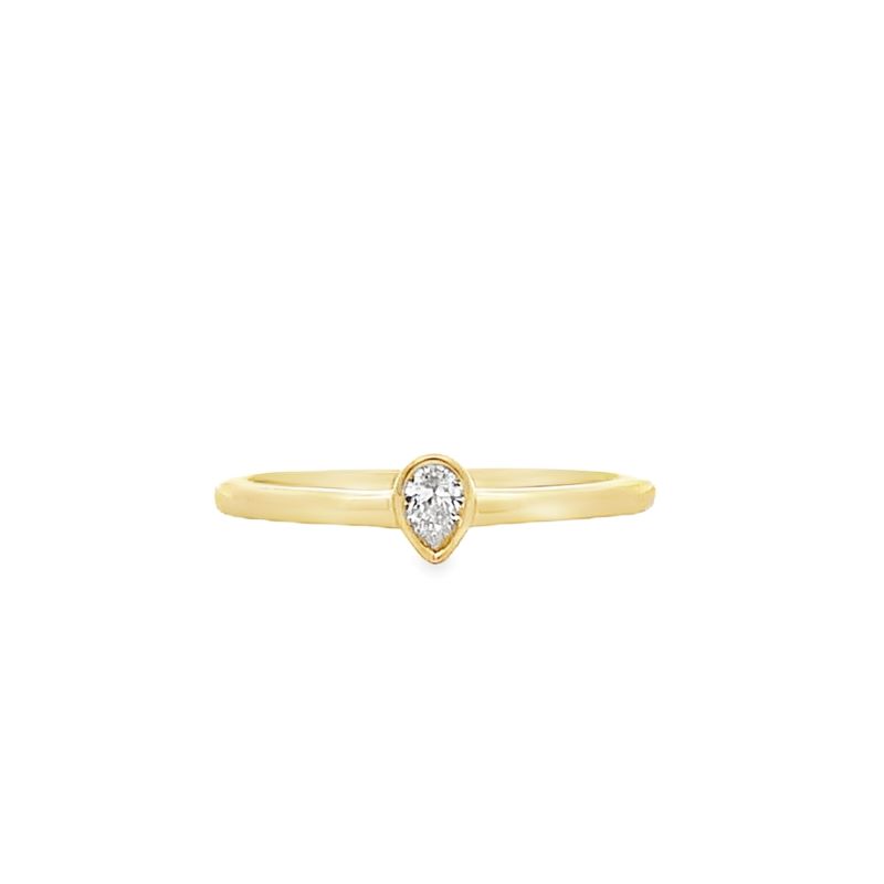 14k Yellow Gold Pear Diamond Ring 14k Yellow Gold Pear Diamond Ring