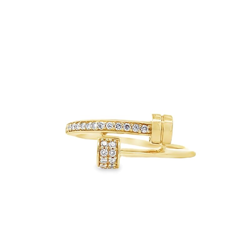 14k Yellow Gold Diamond Bypass Ring 14k Yellow Gold Diamond Bypass Ring