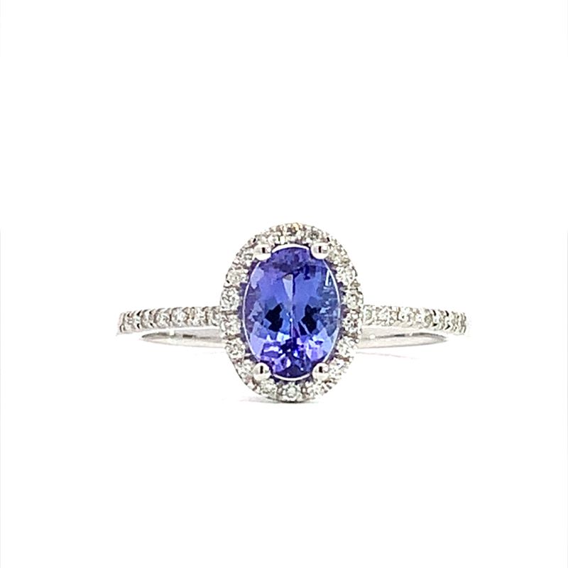 14k White Gold Tanzanite & Diamond Ring 14k White Gold Tanzanite & Diamond Ring