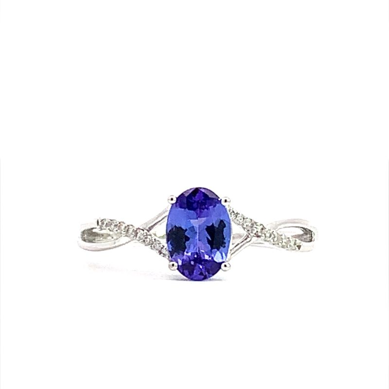 14k White Gold Tanzanite & Diamond Ring 14k White Gold Tanzanite & Diamond Ring