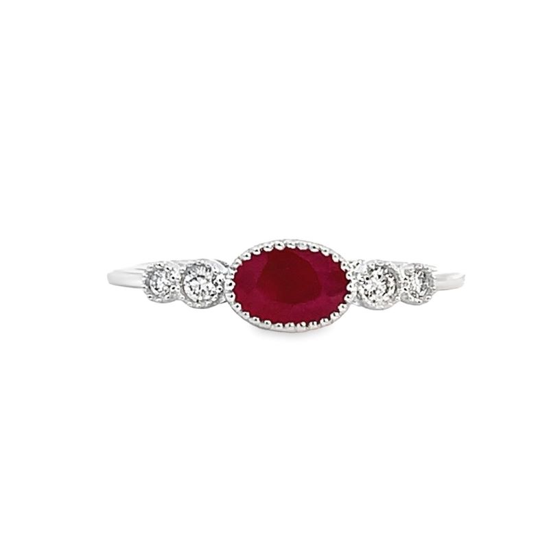 14k White Gold Ruby and Diamond Ring 14k White Gold Ruby and Diamond Ring