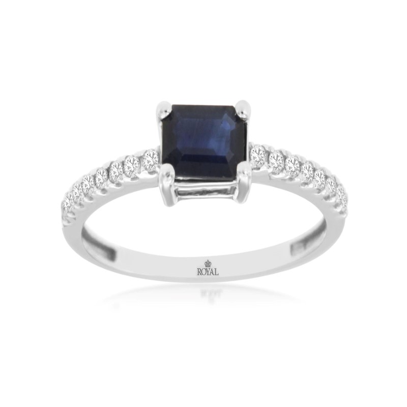 14k White Gold Sapphire and Diamond Ring 14k White Gold Sapphire and Diamond Ring