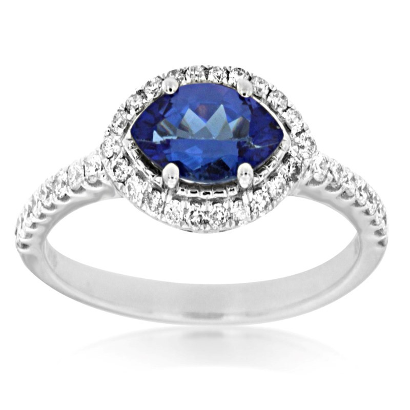 14k White Gold Tanzanite and Diamond Ring 14k White Gold Tanzanite and Diamond Ring