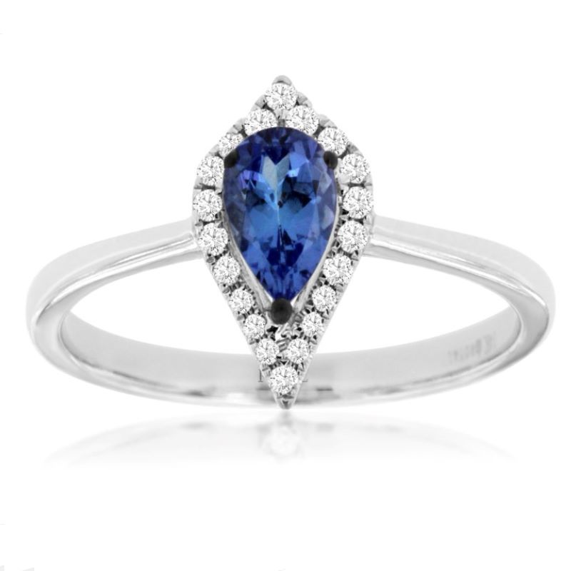 14k White Gold Tanzanite and Diamond Ring 14k White Gold Tanzanite and Diamond Ring
