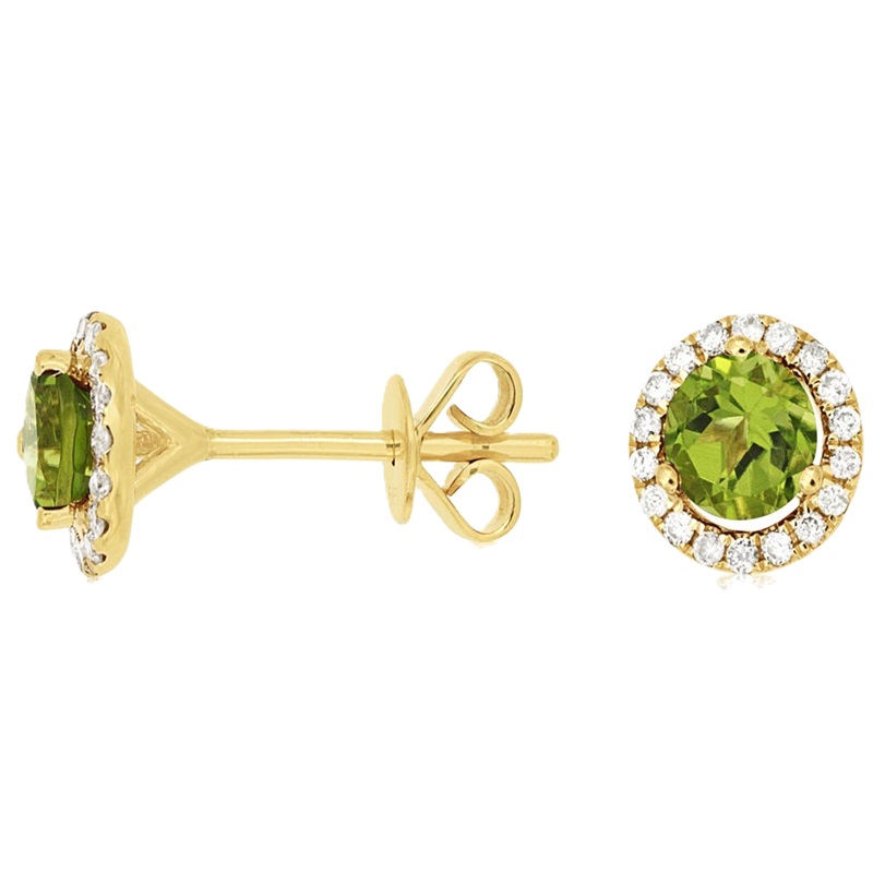 Peridot and Diamond Earrings Peridot and Diamond Earrings