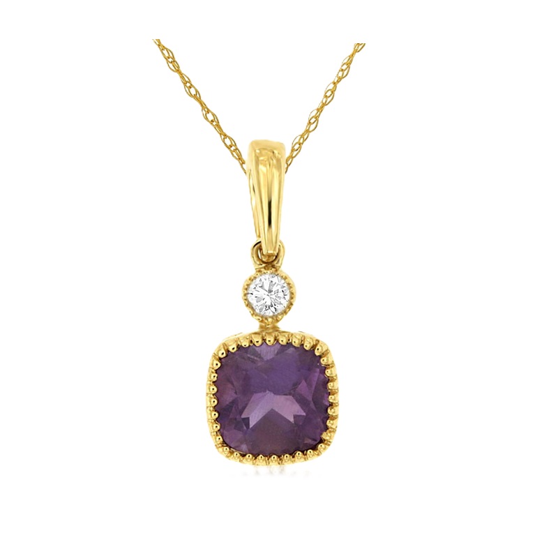 Amethyst and Diamond Pendant Amethyst and Diamond Pendant