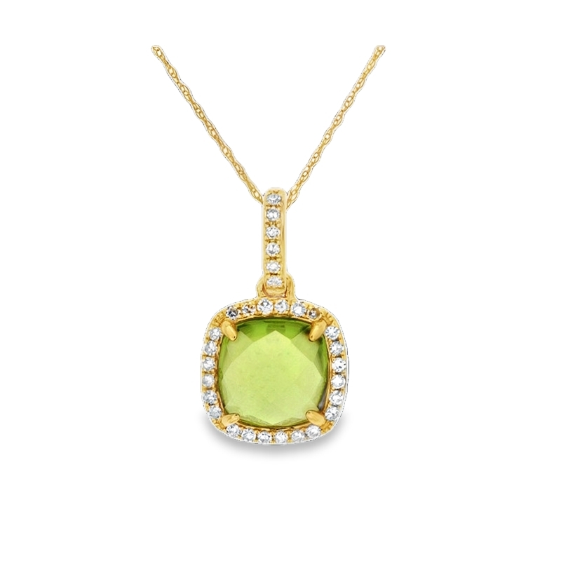 Peridot and Diamond Pendant Peridot and Diamond Pendant