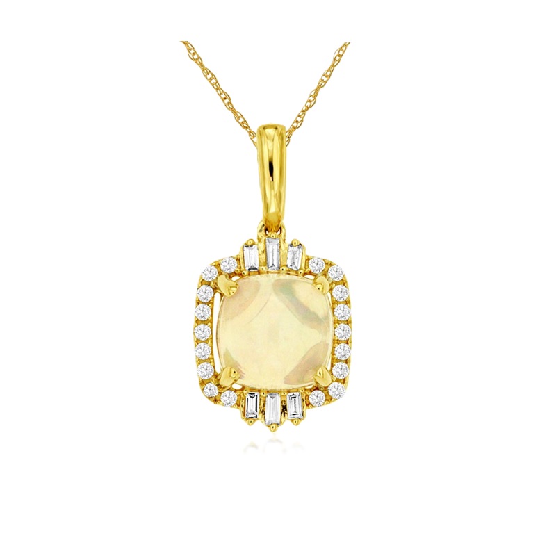 Opal and Diamond Pendant Opal and Diamond Pendant