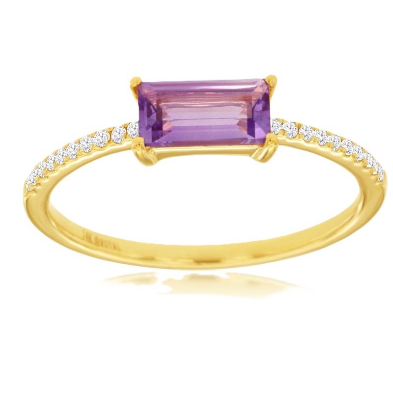 Amethyst and Diamond Ring Amethyst and Diamond Ring
