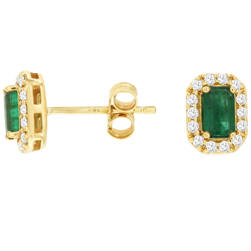 Emerald and Diamond Earrings Emerald and Diamond Earrings