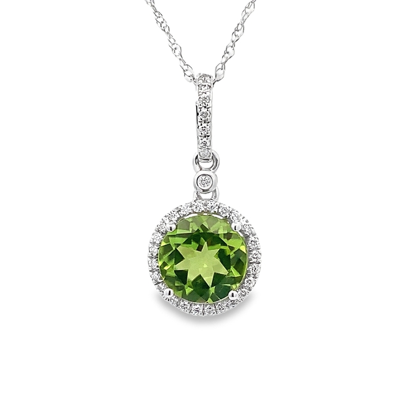 Peridot and Diamond Pendant Peridot and Diamond Pendant