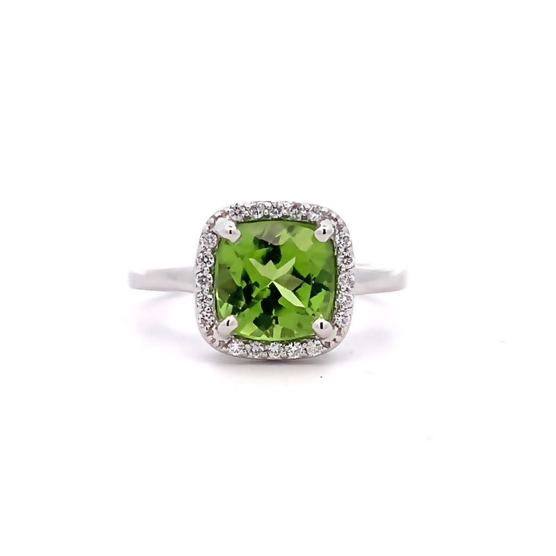 Peridot and Diamond Ring Peridot and Diamond Ring