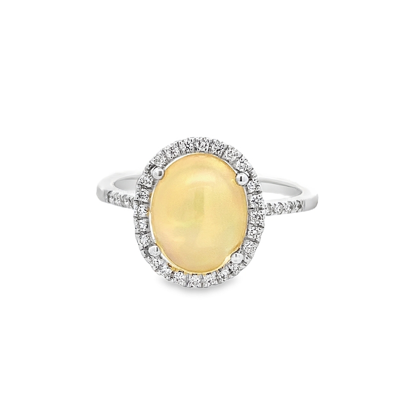 Oval and Diamond Ring