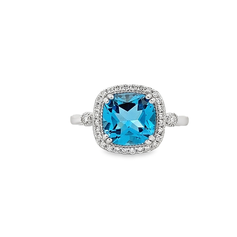 Blue Topaz and Diamond Ring Blue Topaz and Diamond Ring