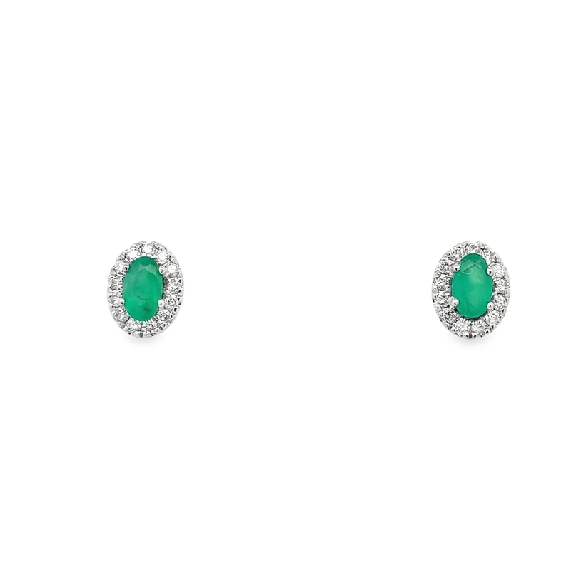 Emerald and Diamond Earrings Emerald and Diamond Earrings