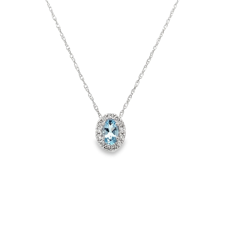 Aqua and Diamond Pendant Aqua and Diamond Pendant