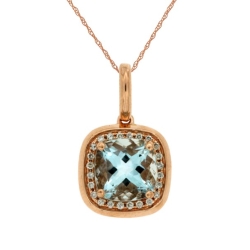 Aqua and Diamond Necklace thumbnail 1