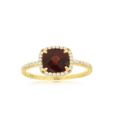Garnet and Diamond Ring thumbnail 1