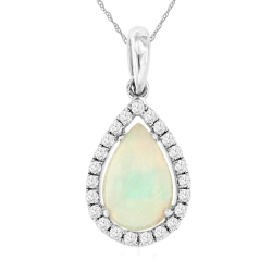 Opal and Diamond Pendant thumbnail 1