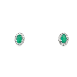 Emerald and Diamond Earrings thumbnail 1