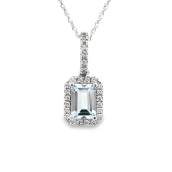 Aqua and Diamond Pendant thumbnail 1