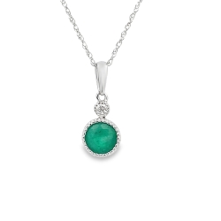 Emerald and Diamond Pendant thumbnail 1
