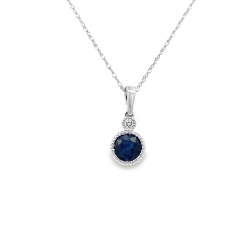 Sapphire and Diamond Pendant thumbnail 1