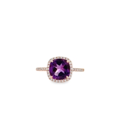 Amerthyst and Diamond Ring thumbnail 1