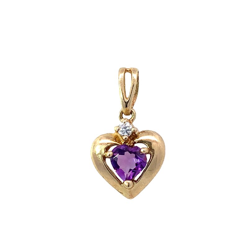 Estate Amethyst Heart Pendant Estate Amethyst Heart Pendant