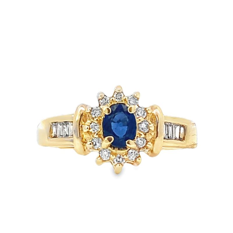 Estate Sapphire & Diamond Ring
