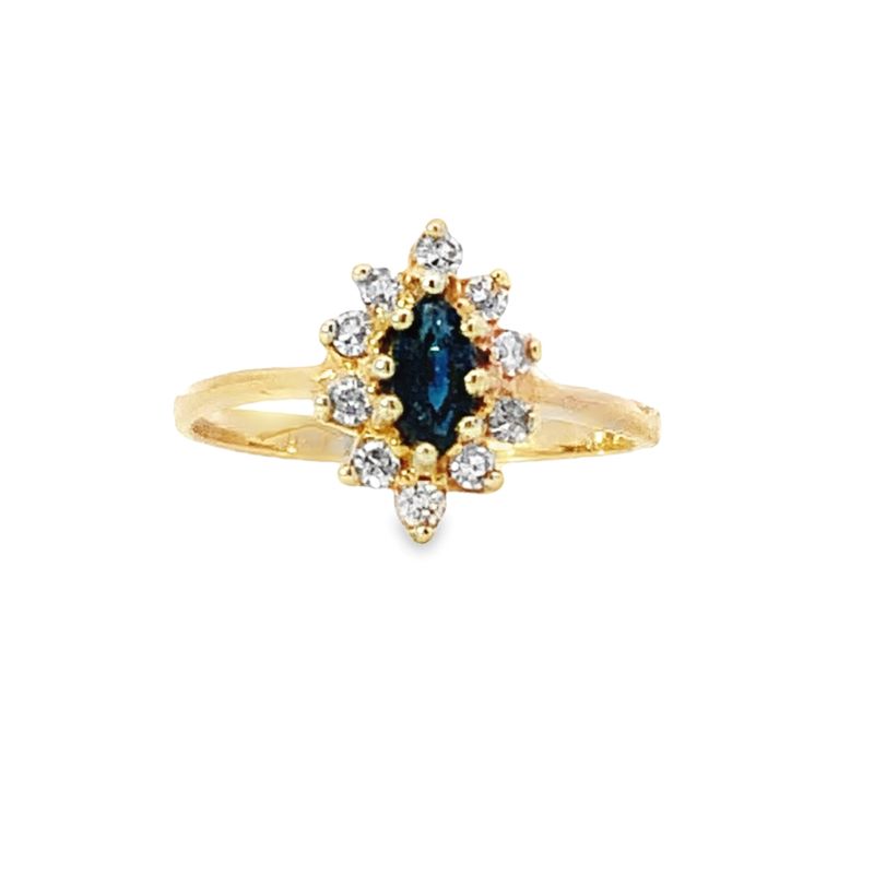 Estate Sapphire & Diamond Ring