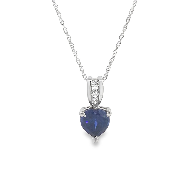 Estate Sapphire and Diamond Pendant Estate Sapphire and Diamond Pendant